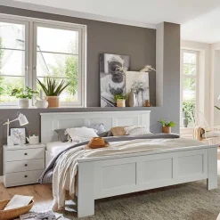 Online Wohnen Modern Landhausbett in Weiß - Flinn