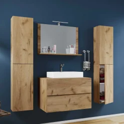 Best Wohnen Moderne Badmöbel im Holzlook - Toulon (vierteilig)