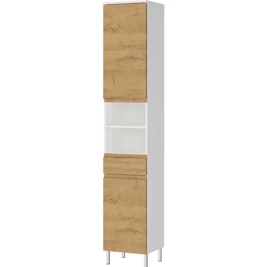 New Wohnen Moderne Badmöbel zweifarbig - Aspariavo (dreiteilig)