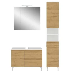 New Wohnen Moderne Badmöbel zweifarbig - Aspariavo (dreiteilig)
