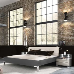 Online Wohnen Moderne Bettanlage mit LED Licht - Nasses (dreiteilig)