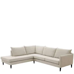 Discount Wohnen Moderne Eckcouch in Creme - Bentema
