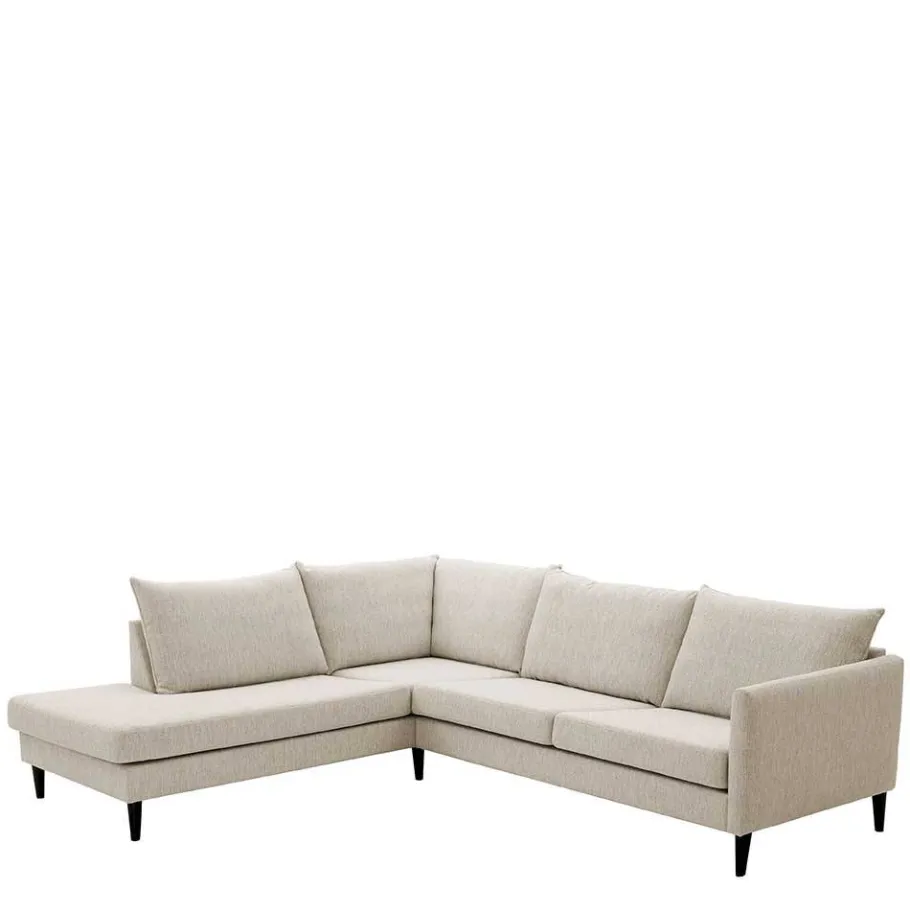Discount Wohnen Moderne Eckcouch in Creme - Bentema