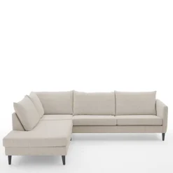 Discount Wohnen Moderne Eckcouch in Creme - Bentema