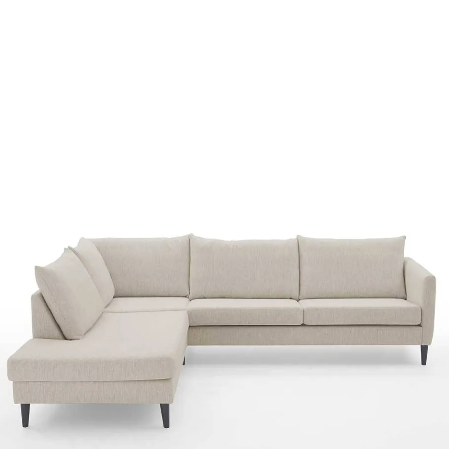 Discount Wohnen Moderne Eckcouch in Creme - Bentema