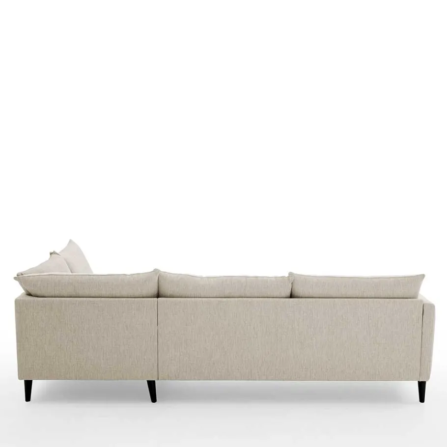 Discount Wohnen Moderne Eckcouch in Creme - Bentema