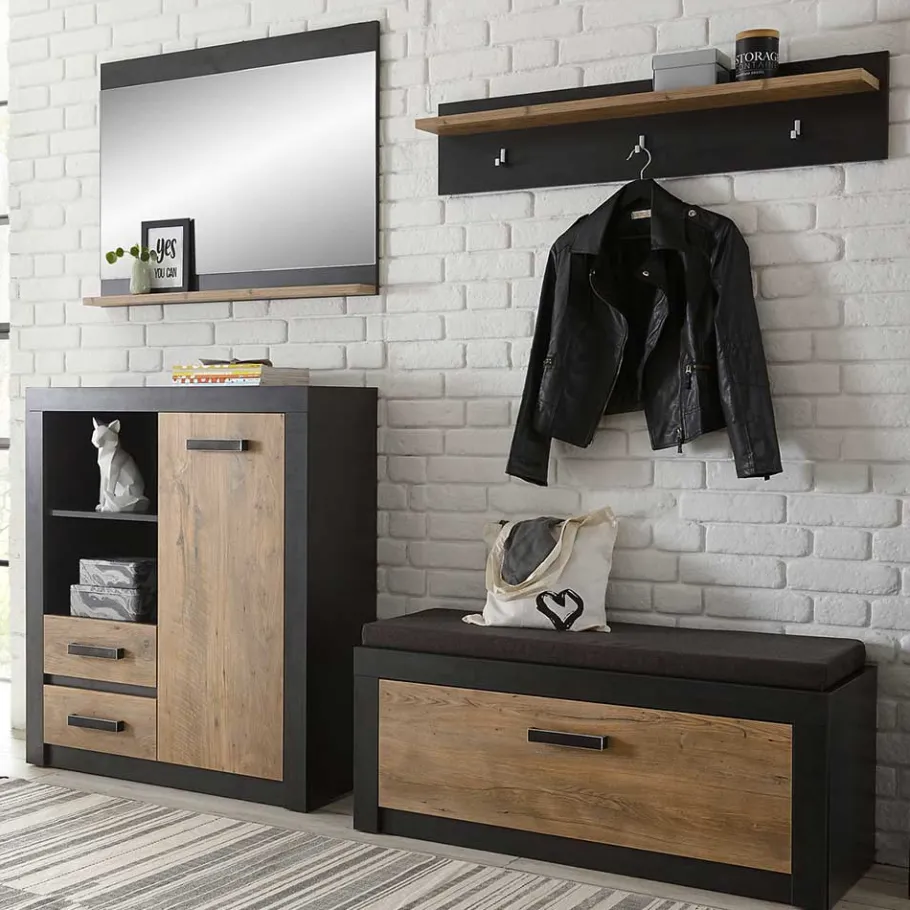 Best Wohnen Moderne Flureinrichtung 199 cm breit - Ebrican (vierteilig)
