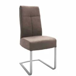 Outlet Wohnen Moderne Freischwingerstühle Yidana in Beige Microfaser (2er Set)