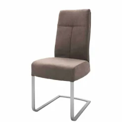 Outlet Wohnen Moderne Freischwingerstühle Yidana in Beige Microfaser (2er Set)