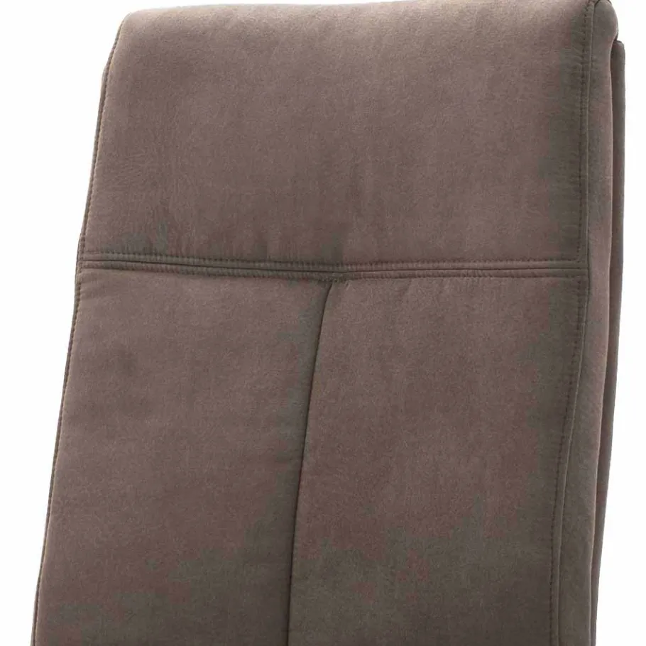 Outlet Wohnen Moderne Freischwingerstühle Yidana in Beige Microfaser (2er Set)