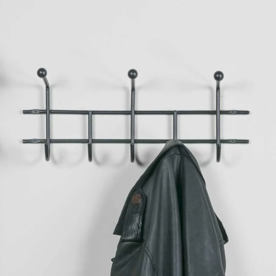 Online Wohnen Moderne Hakenleiste Garderobe in Schwarz - Winnington