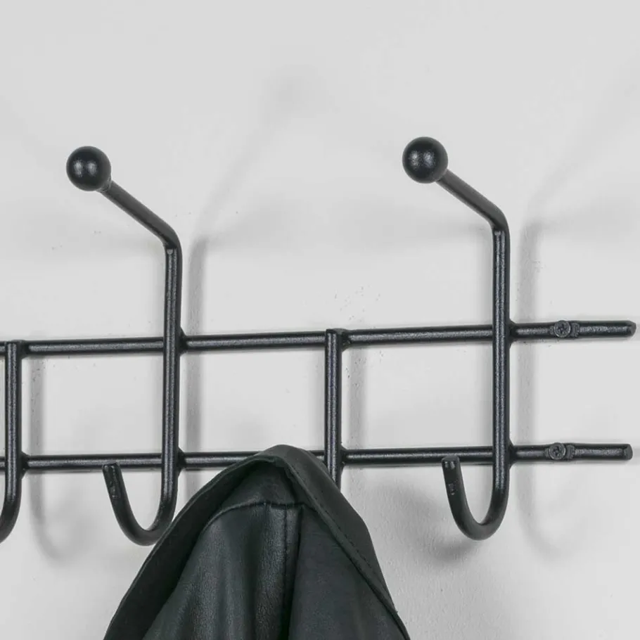 Online Wohnen Moderne Hakenleiste Garderobe in Schwarz - Winnington