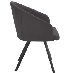 Discount Wohnen Moderne Tischsessel halbrund in Grau - Cianova (2er Set)