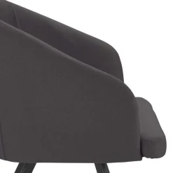 Discount Wohnen Moderne Tischsessel halbrund in Grau - Cianova (2er Set)