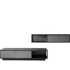 Online Wohnen Moderne TV Anbauwand in Grau - Ridona (zweiteilig)