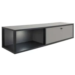 Online Wohnen Moderne TV Anbauwand in Grau - Ridona (zweiteilig)