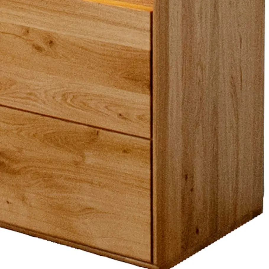 Best Wohnen Moderne Wildeiche Vitrine 63x207x43 cm - Acmida