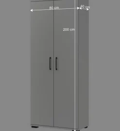 Clearance Wohnen Moderner Aktenschrank in Lichtgrau - Halcoms