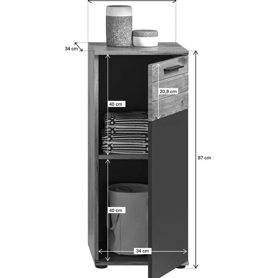 Clearance Wohnen Moderner Bad Unterschrank mit 87 cm Höhe - Depart