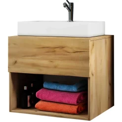 Wohnen Moderner Bad Waschplatz im Holz Look - Toulon (zweiteilig)