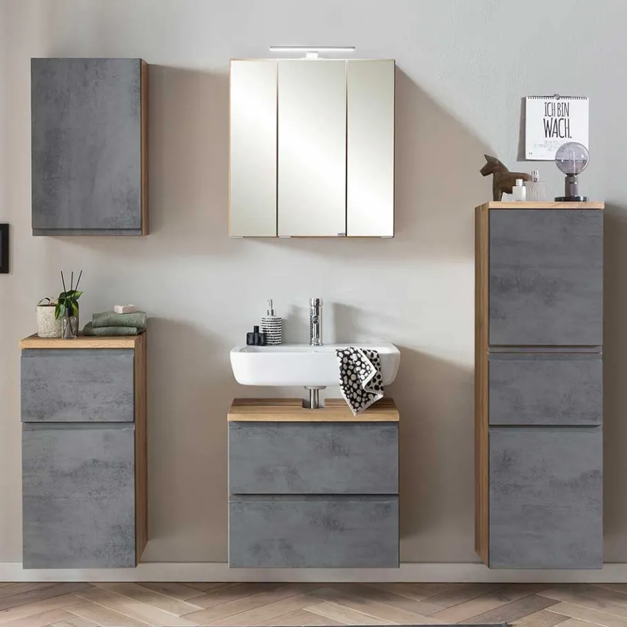 Hot Wohnen Moderner Badblock Set-Angebot - Mia (fünfteilig)