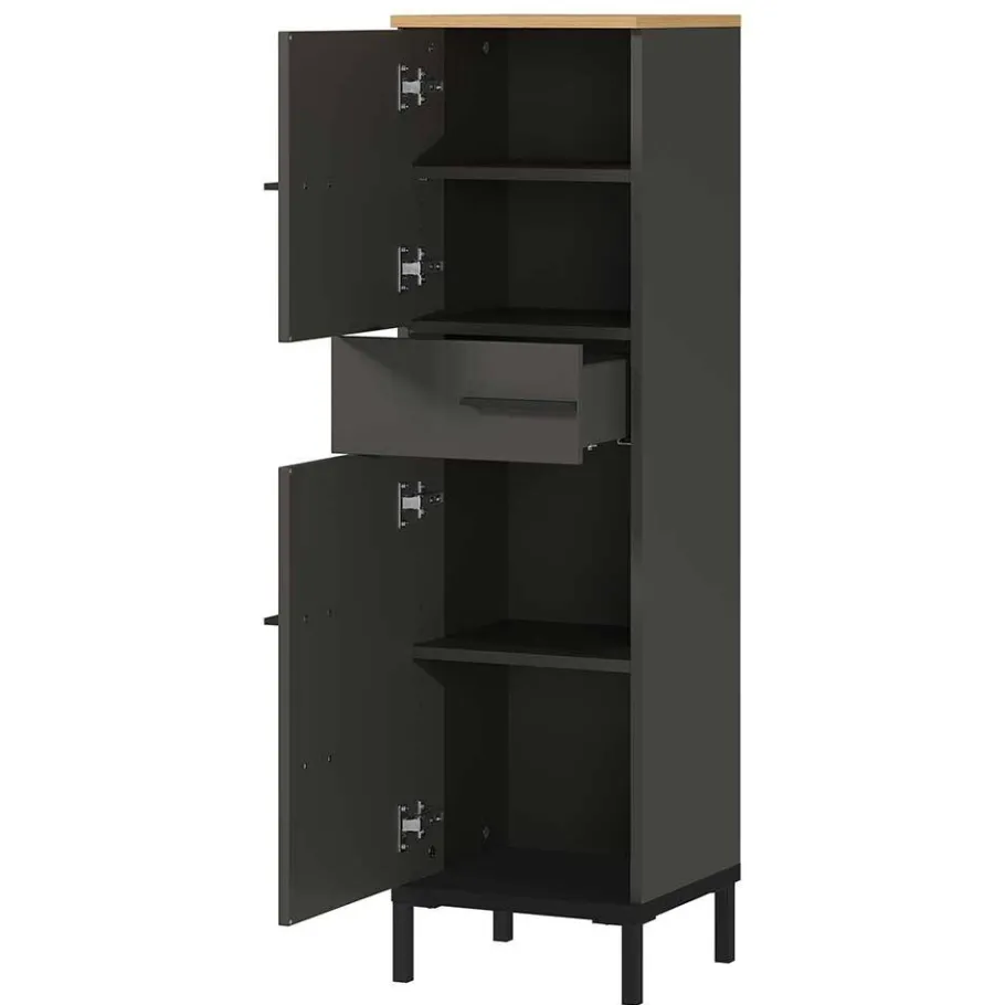 New Wohnen Moderner Badezimmerschrank 125 cm hoch - Lucrino