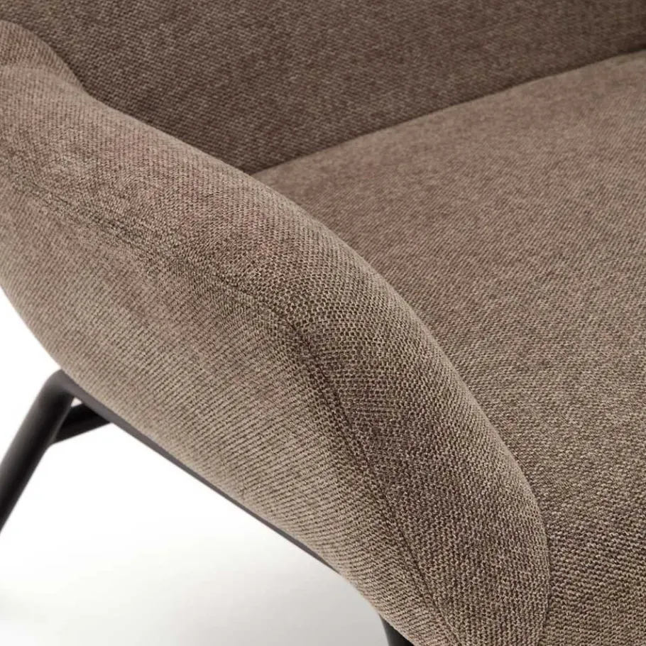 Online Wohnen Moderner Chenille Sessel in Hellbraun - Mosso