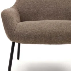 Online Wohnen Moderner Chenille Sessel in Hellbraun - Mosso