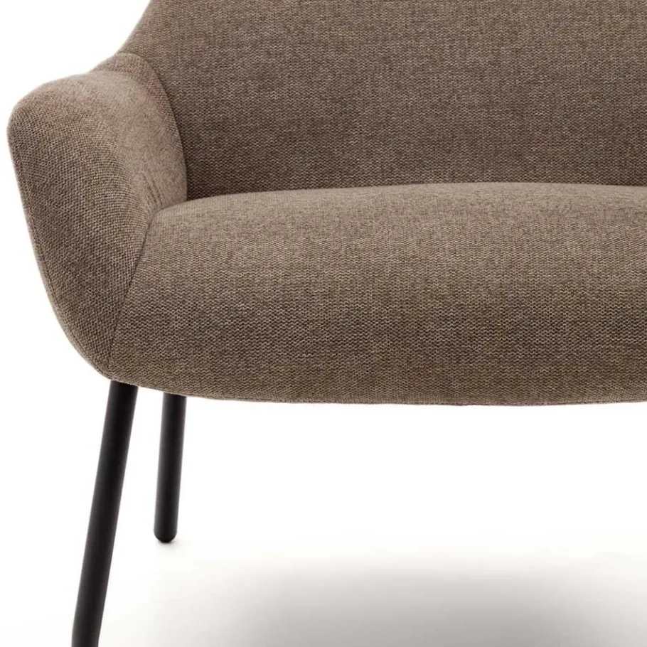 Online Wohnen Moderner Chenille Sessel in Hellbraun - Mosso