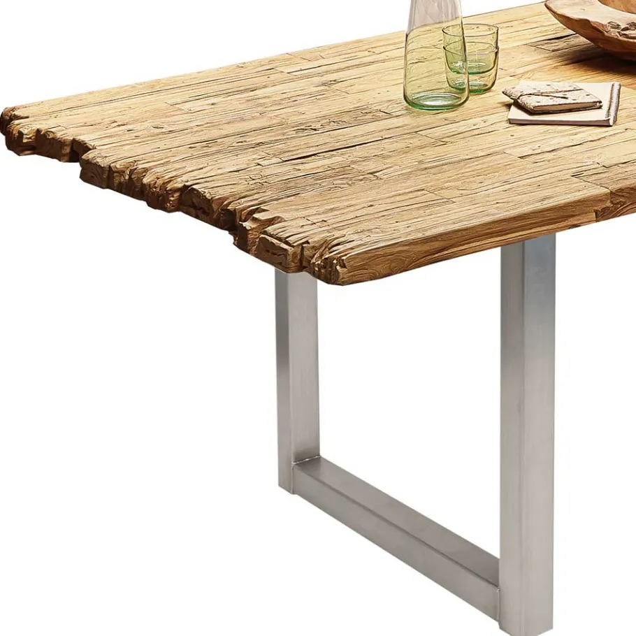 Hot Wohnen Moderner Esstisch aus recyceltem Teakholz - Adison