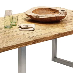 Hot Wohnen Moderner Esstisch aus recyceltem Teakholz - Adison