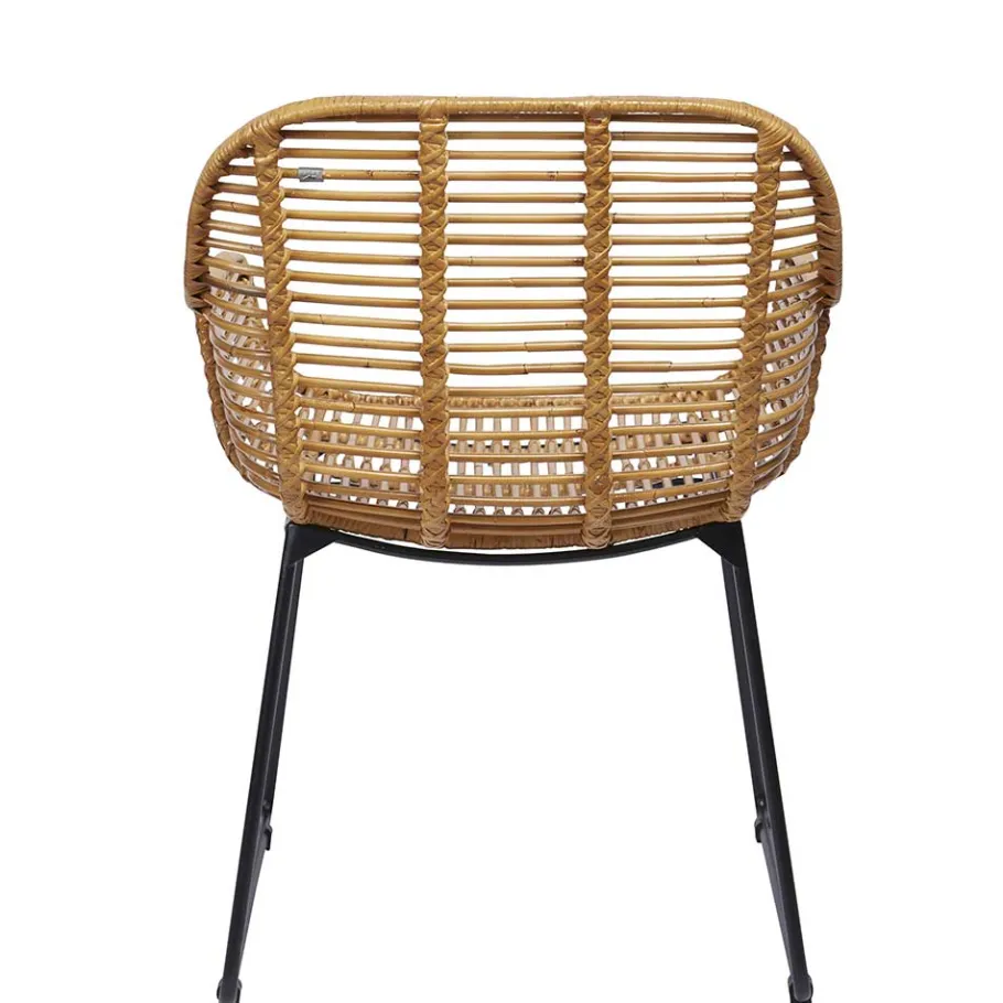 Best Wohnen Moderner Flechtstuhl aus Rattan - Rubertus (2er Set)