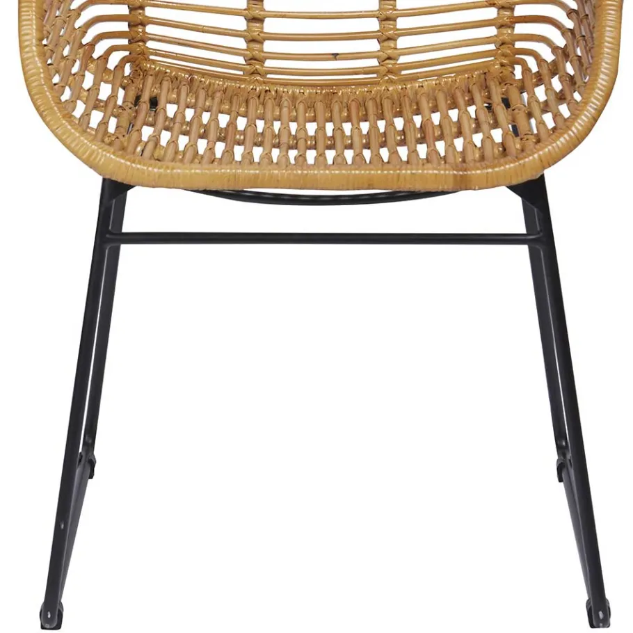 Best Wohnen Moderner Flechtstuhl aus Rattan - Rubertus (2er Set)