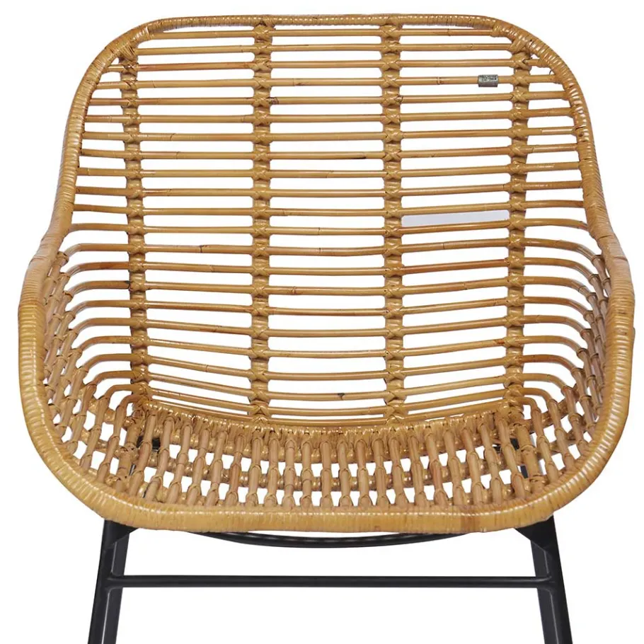 Best Wohnen Moderner Flechtstuhl aus Rattan - Rubertus (2er Set)