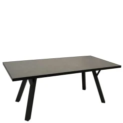 Wohnen Moderner Gartentisch aus Glas und Aluminium - Curedo