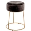 Clearance Wohnen Moderner Hocker in Grau & Gold - Miaoli