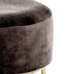Clearance Wohnen Moderner Hocker in Grau & Gold - Miaoli