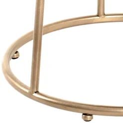 Clearance Wohnen Moderner Hocker in Grau & Gold - Miaoli