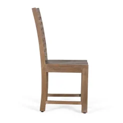 Outlet Wohnen Moderner Holzstuhl aus Mangobaum - Bosso (2er Set)