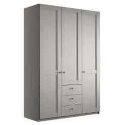 New Wohnen Moderner Kleiderschrank in Hellgrau - Ridonna