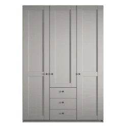 New Wohnen Moderner Kleiderschrank in Hellgrau - Ridonna