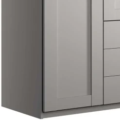New Wohnen Moderner Kleiderschrank in Hellgrau - Ridonna