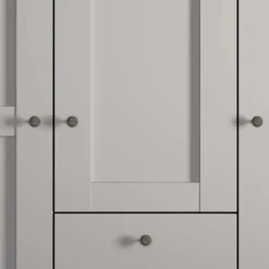 New Wohnen Moderner Kleiderschrank in Hellgrau - Ridonna