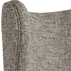 New Wohnen Moderner Ohrensessel in Beigegrau Boucle - Curemo