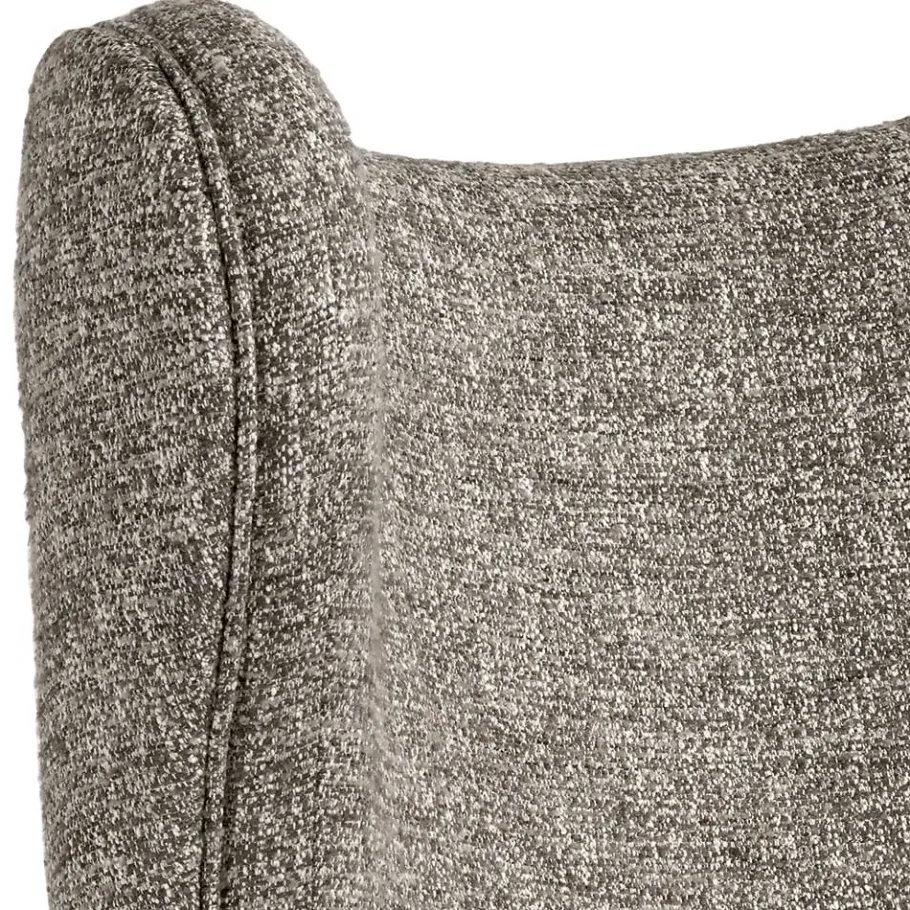 New Wohnen Moderner Ohrensessel in Beigegrau Boucle - Curemo