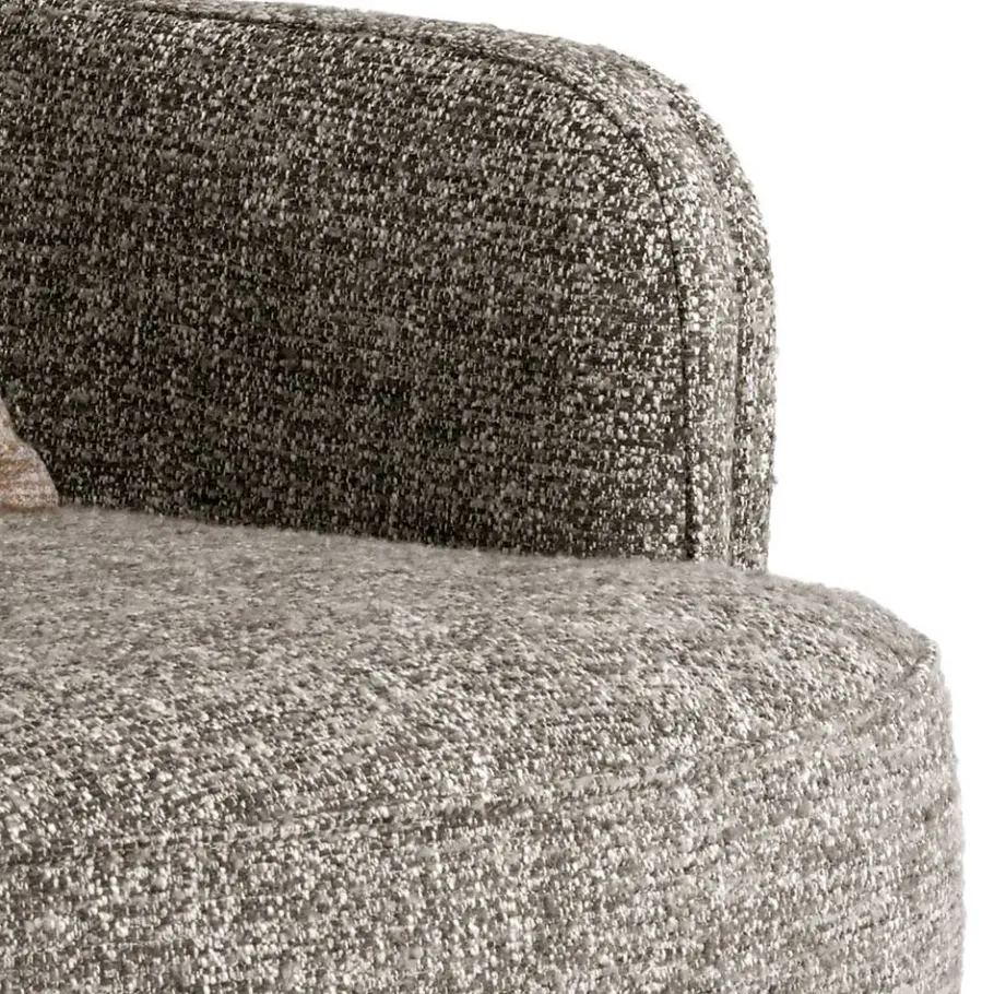 New Wohnen Moderner Ohrensessel in Beigegrau Boucle - Curemo