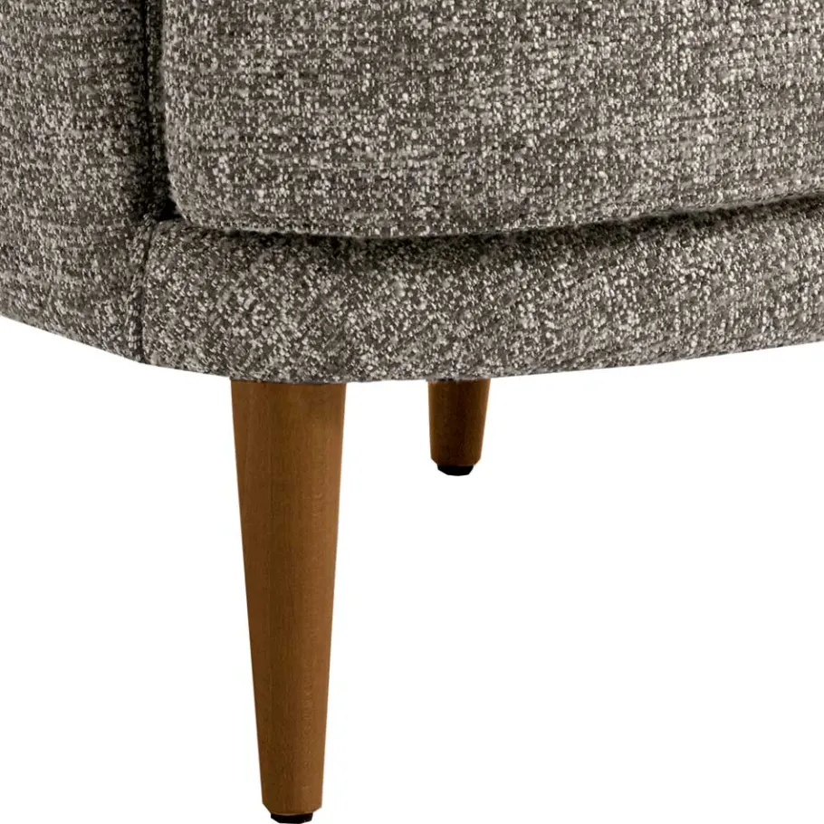New Wohnen Moderner Ohrensessel in Beigegrau Boucle - Curemo