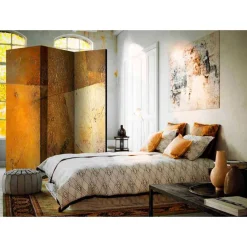 Sale Wohnen Moderner Paravent in Orange & Braun - Lagunara
