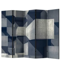 New Wohnen Moderner Paravent mit Beton Quader Motiv - Cosmonata