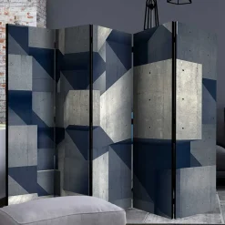 New Wohnen Moderner Paravent mit Beton Quader Motiv - Cosmonata